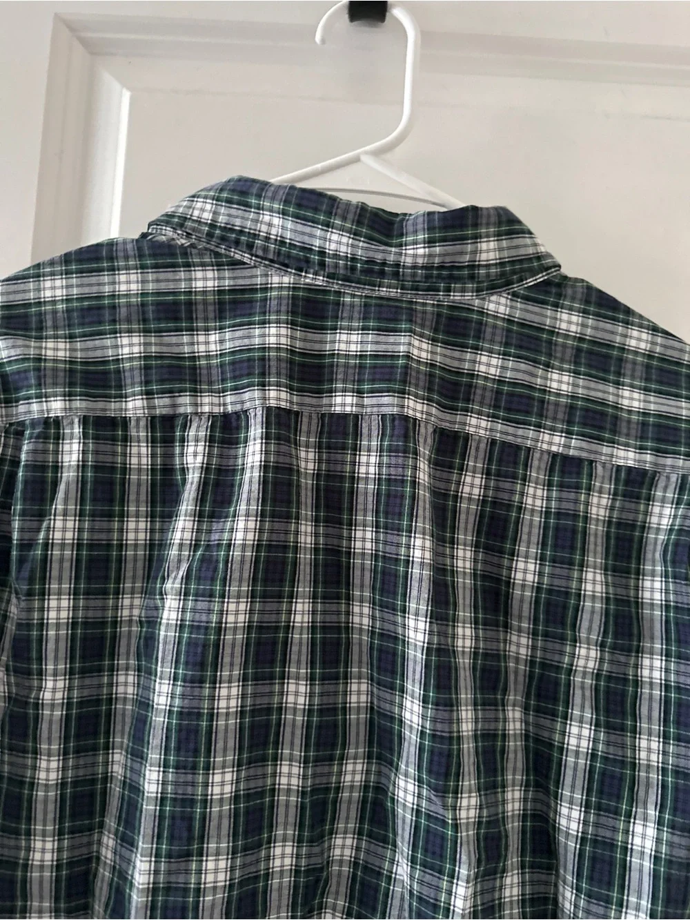 J.Crew Blue Plaid Flex Washed Slim Fit Long Sleeve Button Down Shirt Men’s Sz XL